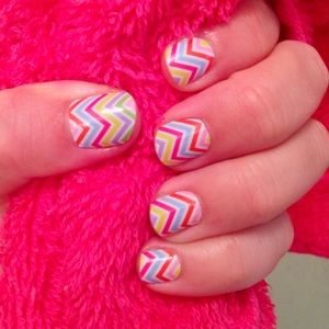 NIP Jamberry Candy Chevron full sheet nail wraps